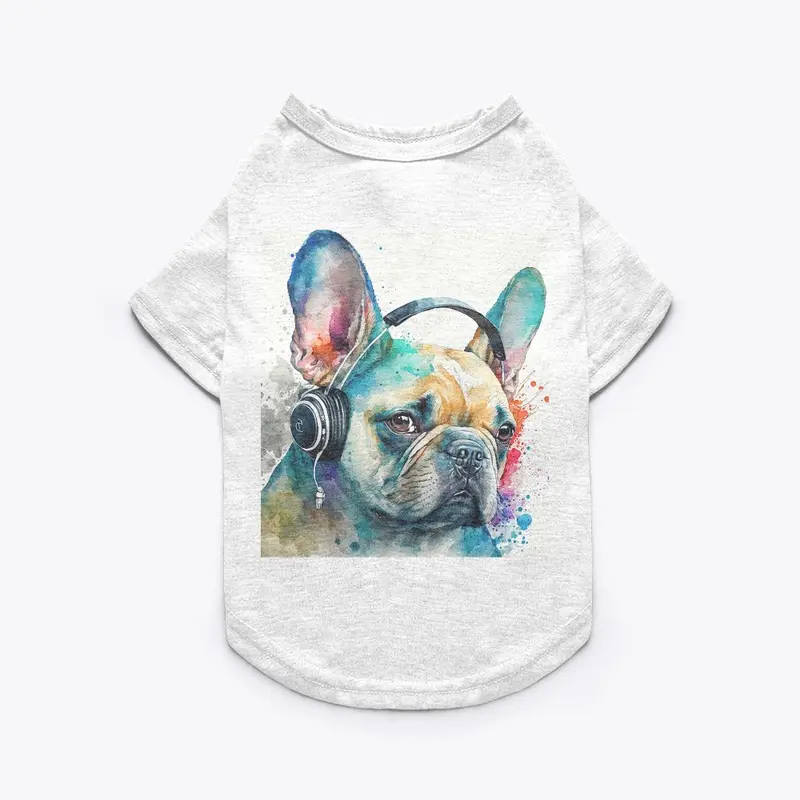 frenchie mobbin pet tee